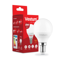 Лампа LED Vestum G45 8W 3000K 220V E14
