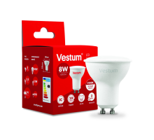Світлодіодна лампа Vestum MR16 8W 4100K 220V GU10 1-VS-1508