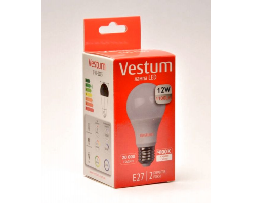 Лампа LED Vestum A60 12W 4100K 220V E27