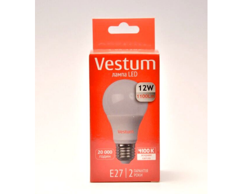 Лампа LED Vestum A60 12W 4100K 220V E27