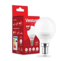 Лампа LED Vestum G45 6W 4100K 220V E14