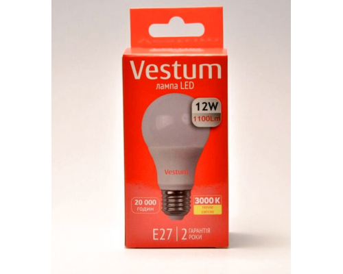 Лампа LED Vestum A60 12W 3000K 220V E27