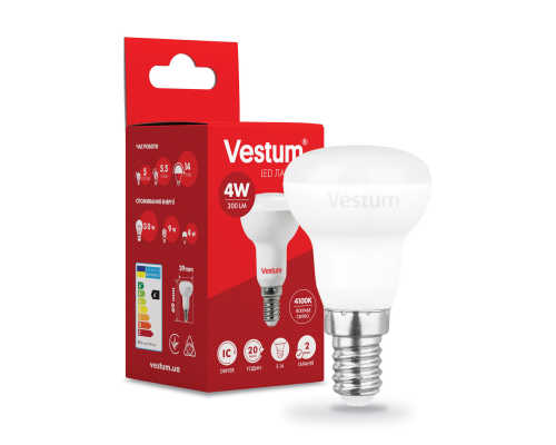 Лампа LED Vestum R39 4W 4100K 220V E14