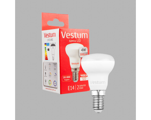 Лампа LED Vestum R39 4W 4100K 220V E14