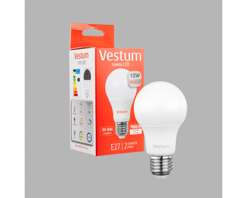 Лампа LED Vestum A60 10W 4100K 220V E27