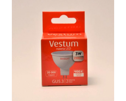 Лампа LED Vestum MR16 3W 4100K 220V GU5.3