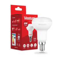 Лампа LED Vestum R50 6W 4100K 220V E14