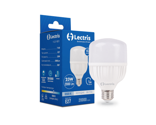 Світлодіодна високопотужна лампа Lectris T100 23W 6500K 220V E27 1-LC-1601