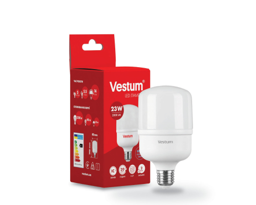 Світлодіодна високопотужна лампа Vestum T80 23W 6500K 220V E27 1-VS-1601