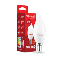 Світлодіодна лампа Vestum C37 6W 3000K 220V E14 1-VS-1304