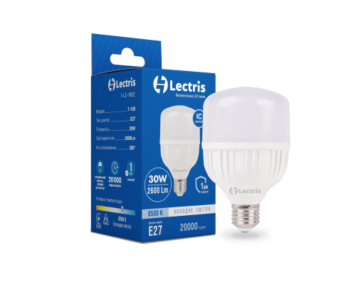 Лампа LED Lectris T100 30W 6500K 220V E27