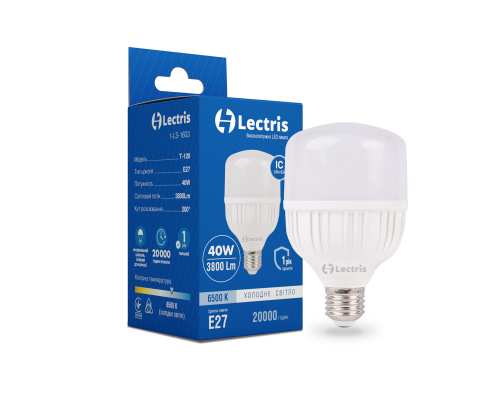 Лампа LED Lectris T120 40W 6500K 220V E27